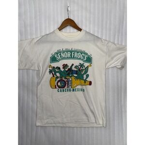 Vintage 1980's Señor Frogs Men's Beer Aruba Graphic T Shirt Size M